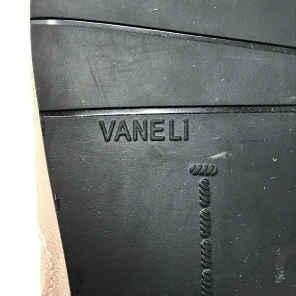 Vaneli Kitten Pumps Beige Metallic Leather 7.5 - Picture 9 of 9